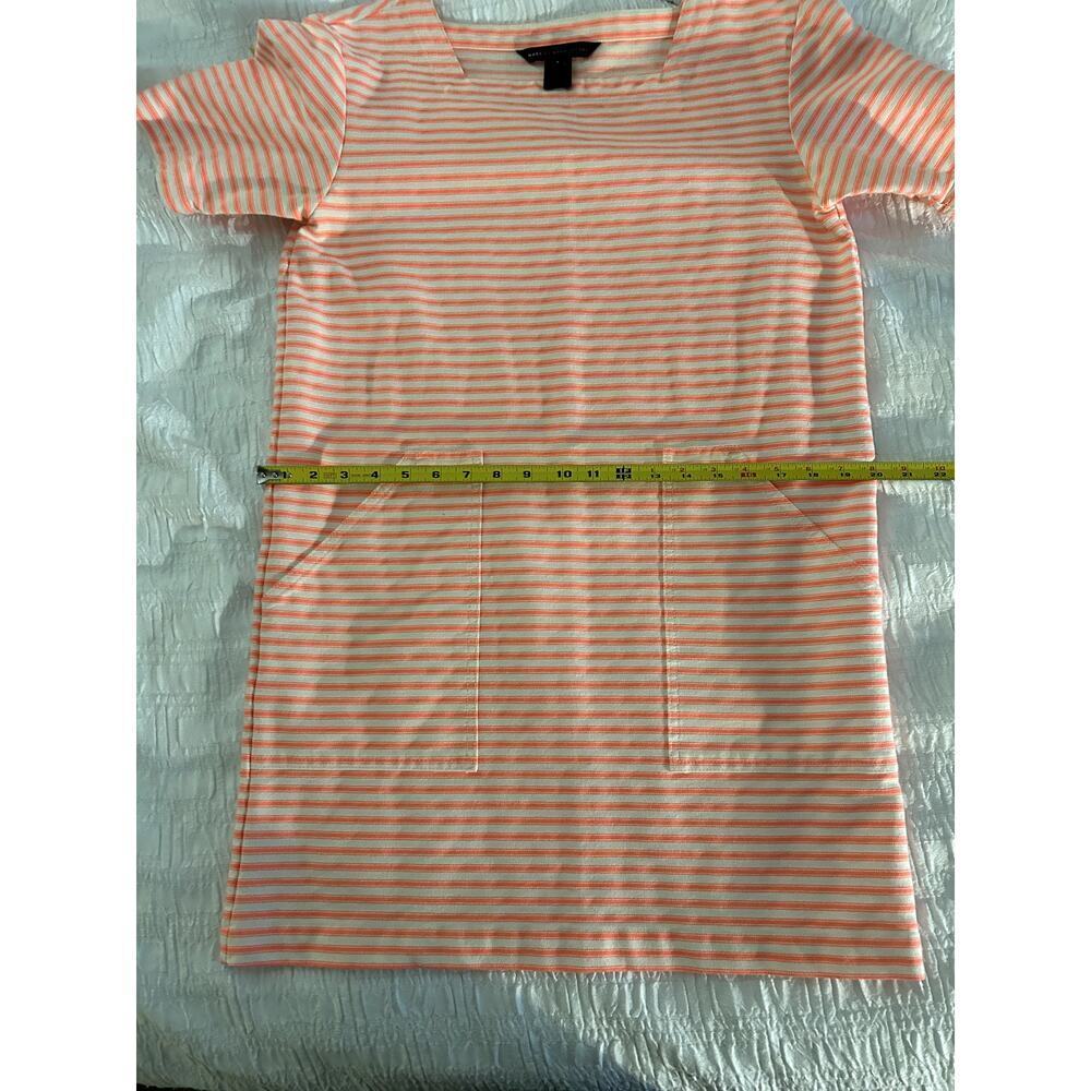 Marc by Marc Jacobs Coral & White Striped Mini Dress Size S - Picture 6 of 7